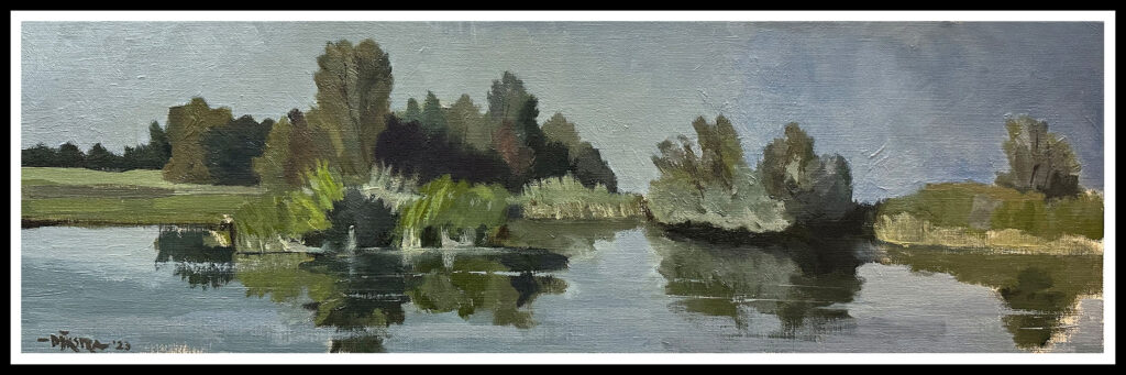 park-van-luna-i-frame Park van Luna I, 2023, olieverf op papier 59,5 x 19,5 cm